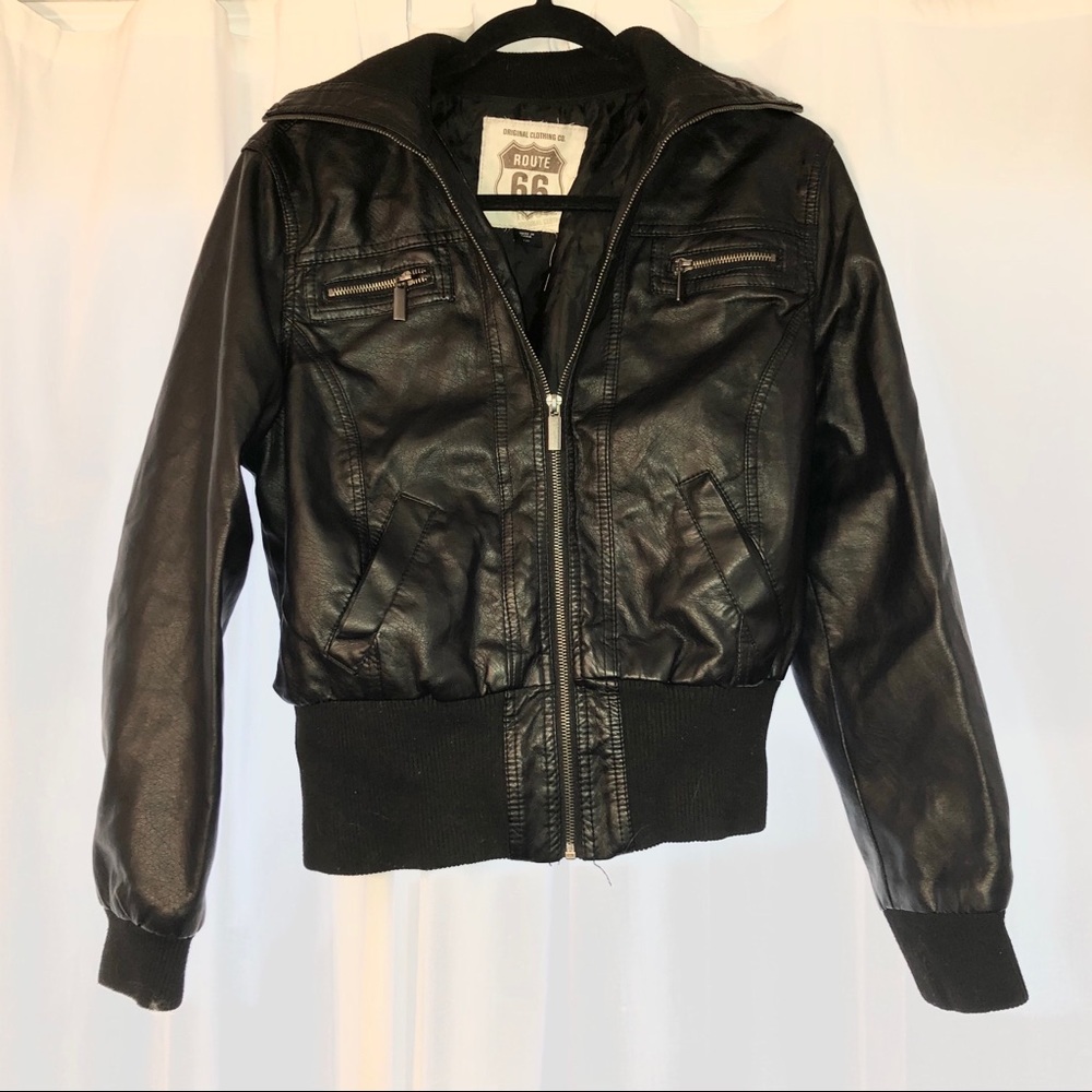 Route 66 Faux Leather Jacket